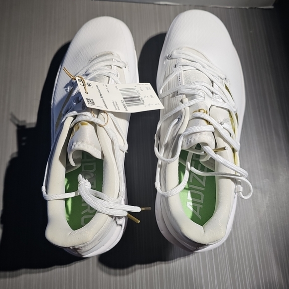 Adidas Adizero Afterburner‎ 8 Mens Size 8 White Gold Running Baseball Cleats NWT main image 10